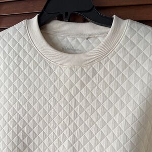 Walter Hagen Cream Quilted Sweatshirt